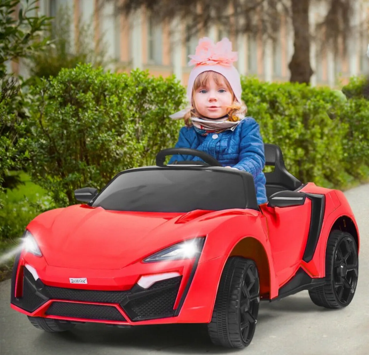 New 2025 McLaren Style 12V Ride On Car 1 Seater | LED Lights | Cool Open Doors | Seatbelt | Big Seat | Push To Start | Music | Remote