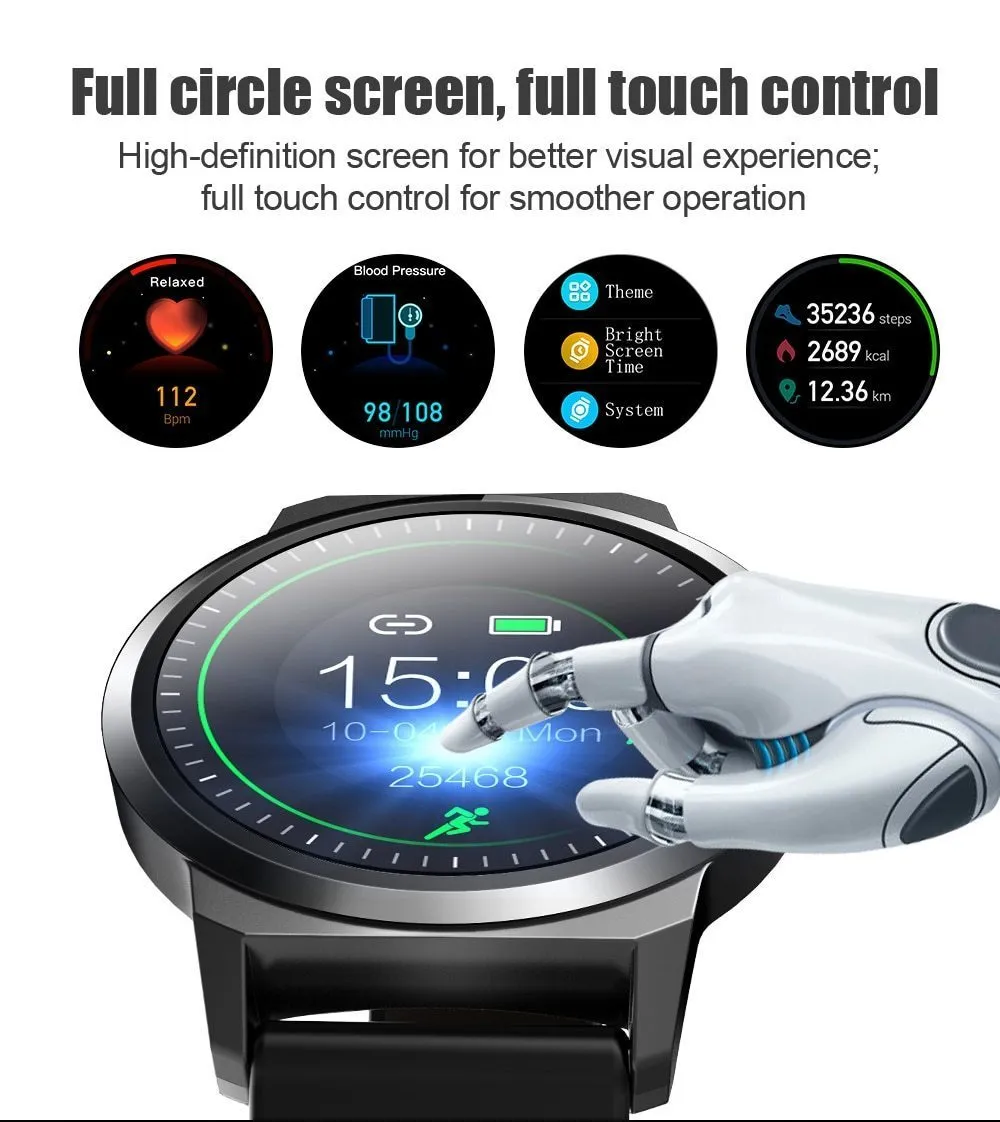 New Fitness Heart Rate Tracker Detection Water-Resistant Digital Wrist Smartwatch For iPhone Android Samsung