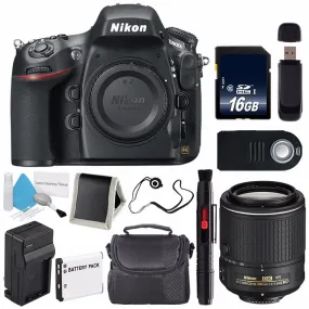 Nikon D800E Digital Camera (Body Only) (International Model)   Nikon AF-S DX NIKKOR 55-200mm f/4-5.6G ED VR II Lens   16GB Memory Card Pro Bundle