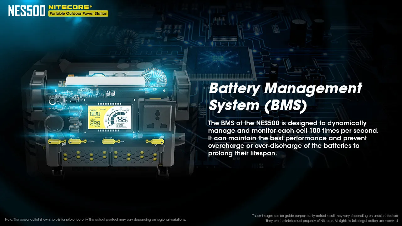 Nitecore NES500 | Portable Power Station 500W AC, 518Wh