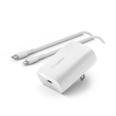 Open Box - BoostCharge 30W PPS USB-C 3.0 Wall Charger Lightning to USB-C Cable