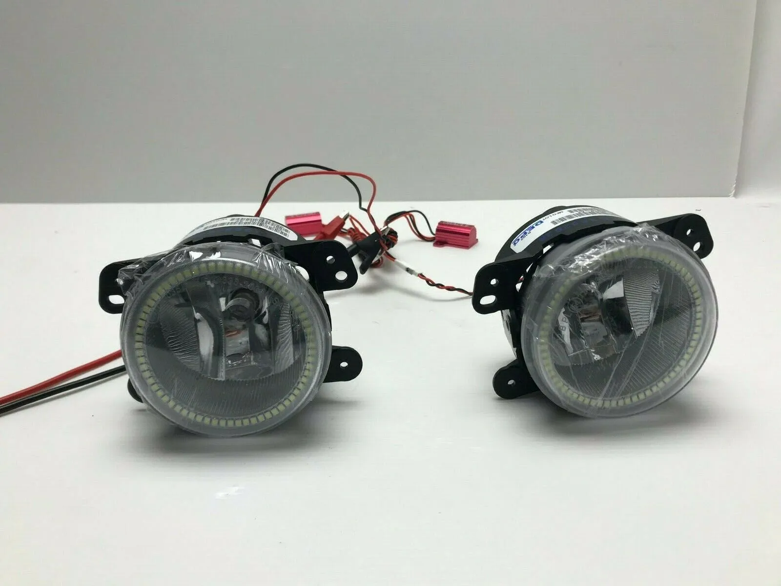 ORACLE 11-14 Dodge Charger / 10-15 Jeep Wrangler JK White LED Halo Fog Lights - CLEARANCE