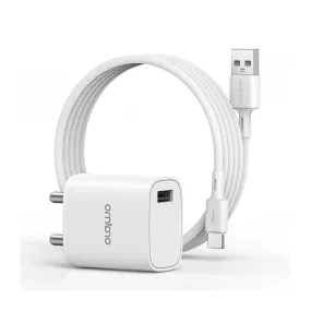 Oraimo 18W USB Type-C Dual Output Super Fast Charger Wall Adapter PE2.0 & Power Delivery 3.0 Compatible for iPhone 13/13Mini/13 Pro Max/12/12Pro Max, iPad Mini/Pro