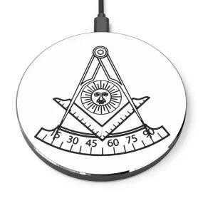 Past Master Blue Lodge California Regulation Wireless Charger - Black & White