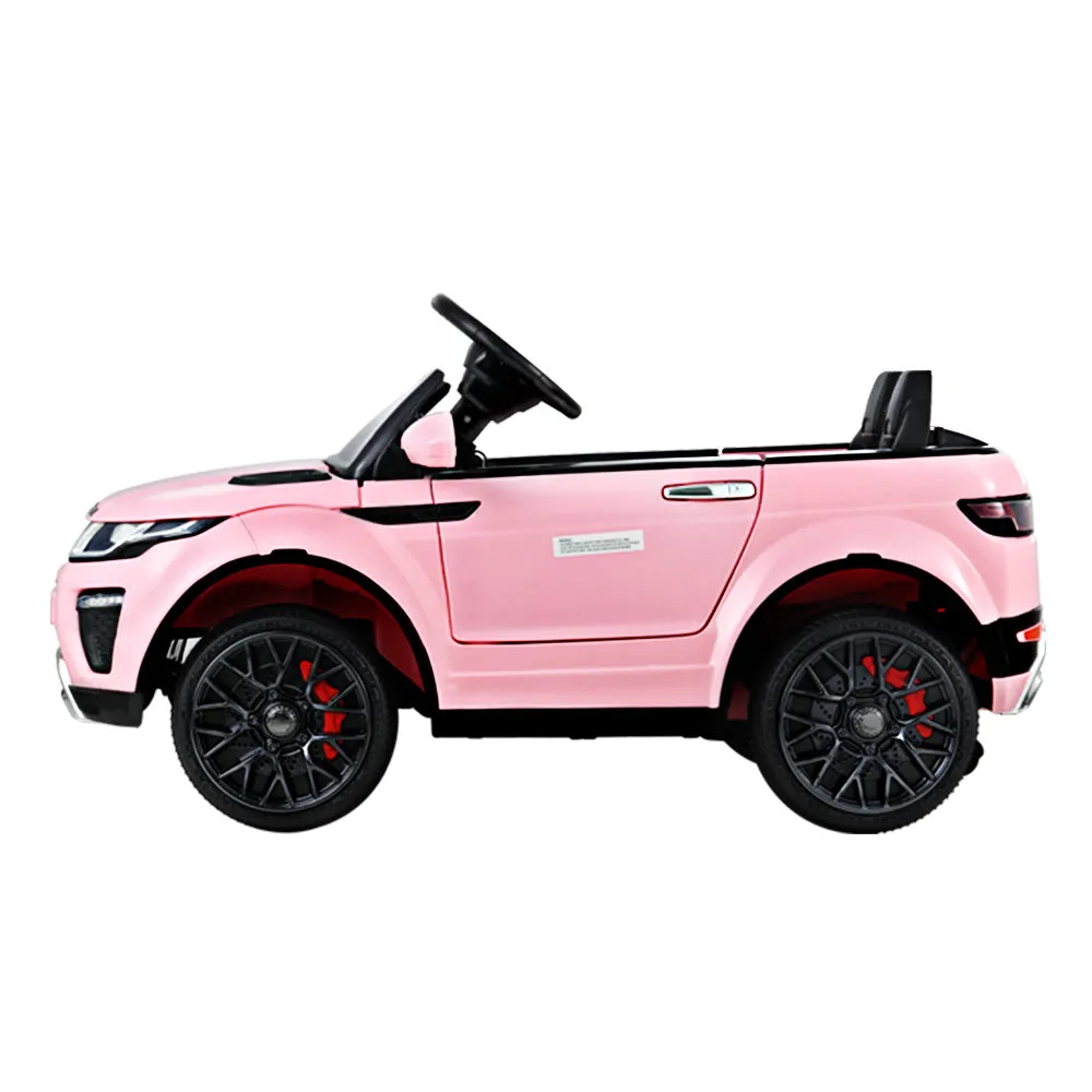 Pink 12V Kids Ride On Car, Remote, Music, Twin Motors - Rigo