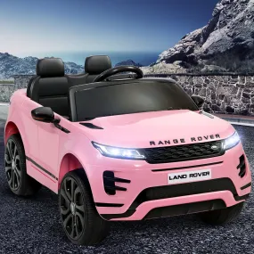 Pink 12V Ride-On Car w/ Remote, Music, Safety Belt - Land Rover