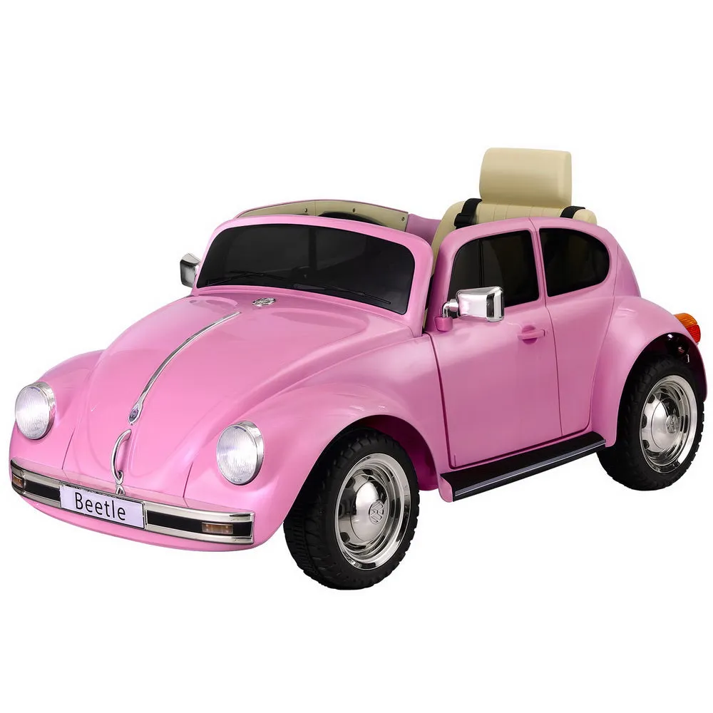 Pink 6V Kids Electric Ride On Car, Remote Control, Volkswagen