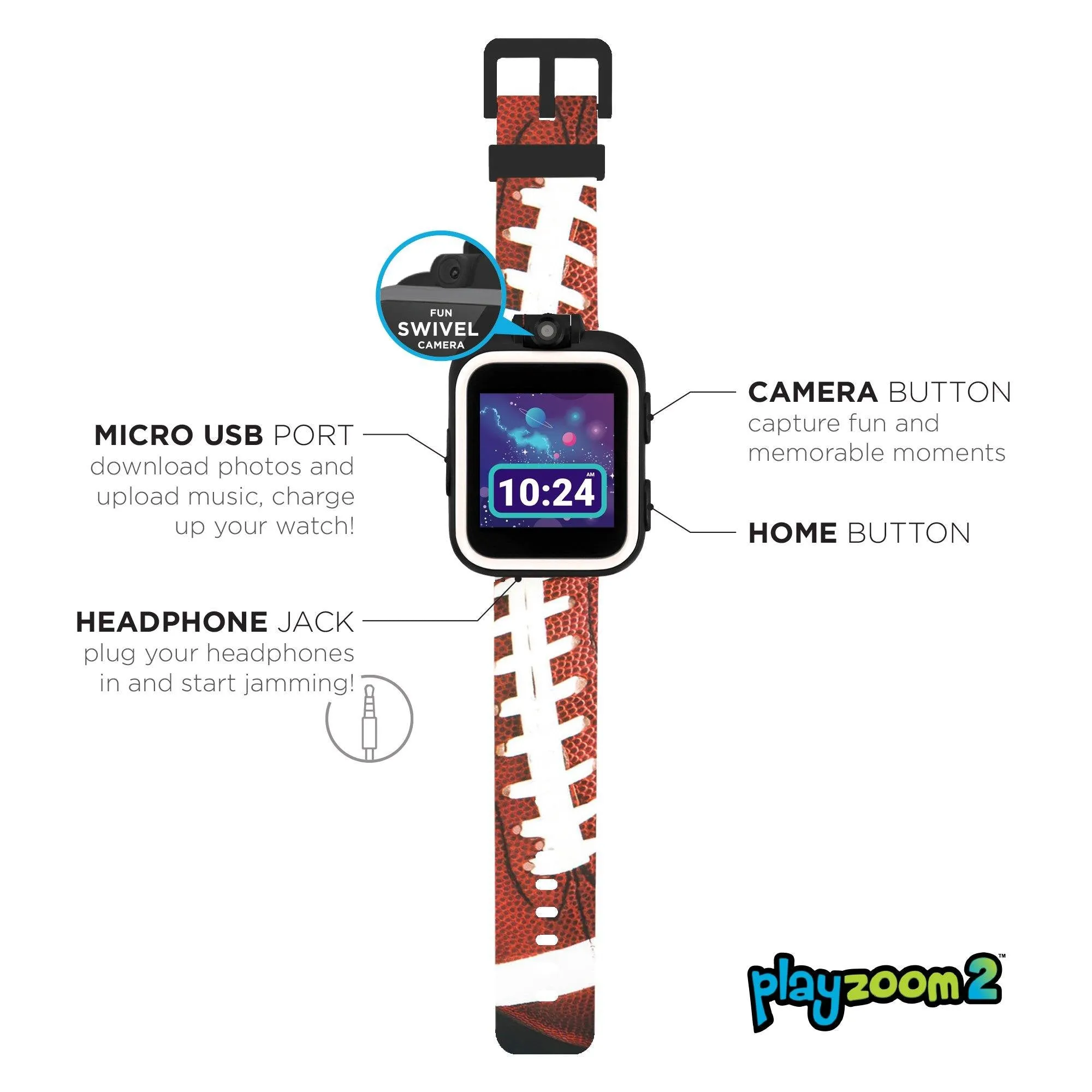 PlayZoom 2 Kids Smartwatch: Football Print