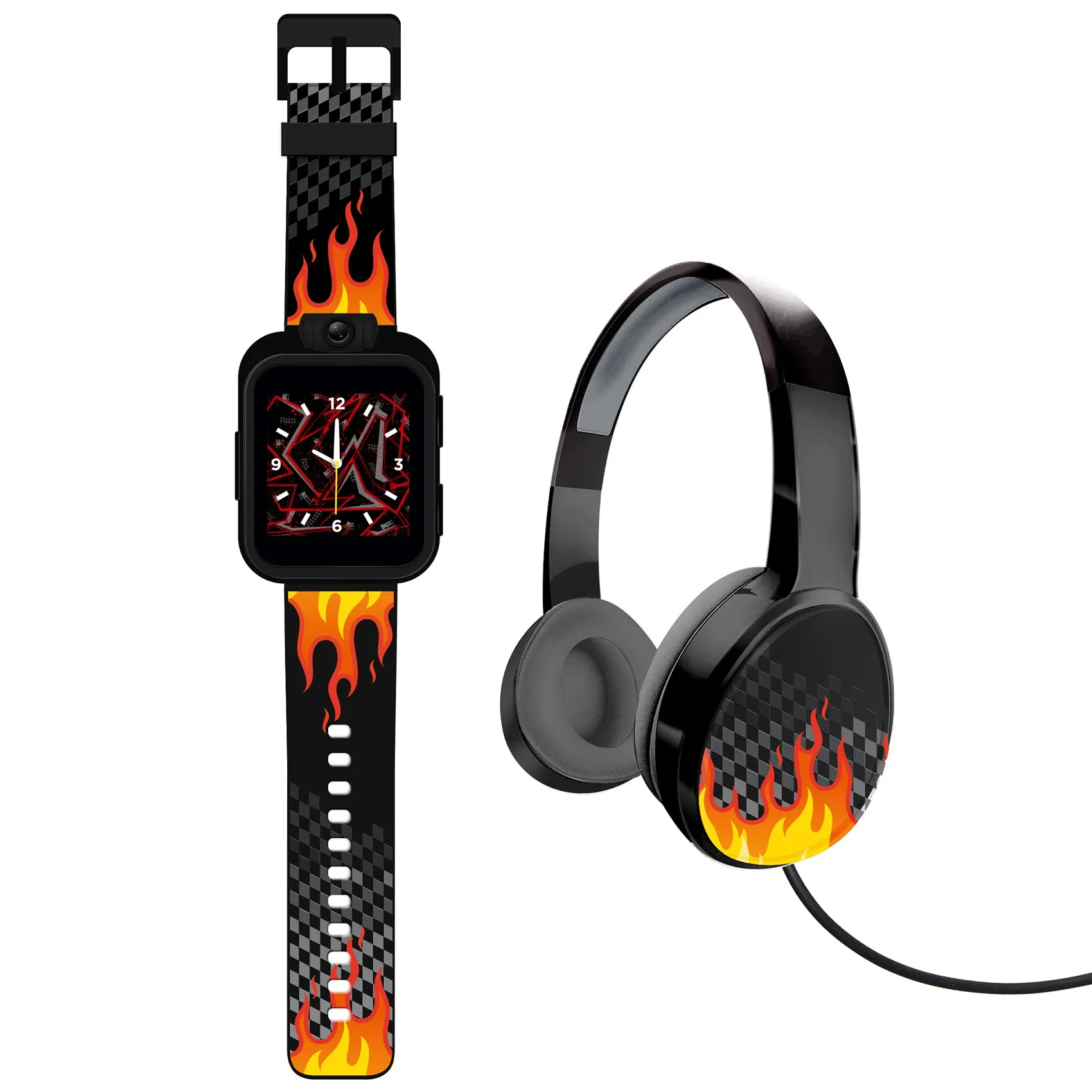 PlayZoom 2 Kids Smartwatch with Headphones: Flame Print