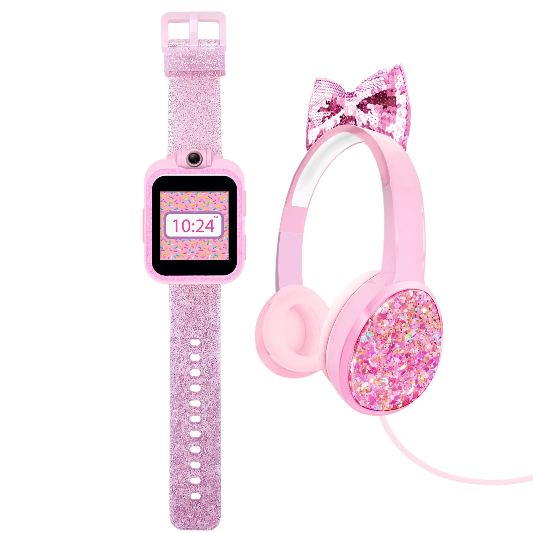 PlayZoom 2 Kids Smartwatch with Headphones: Pink Sparkle