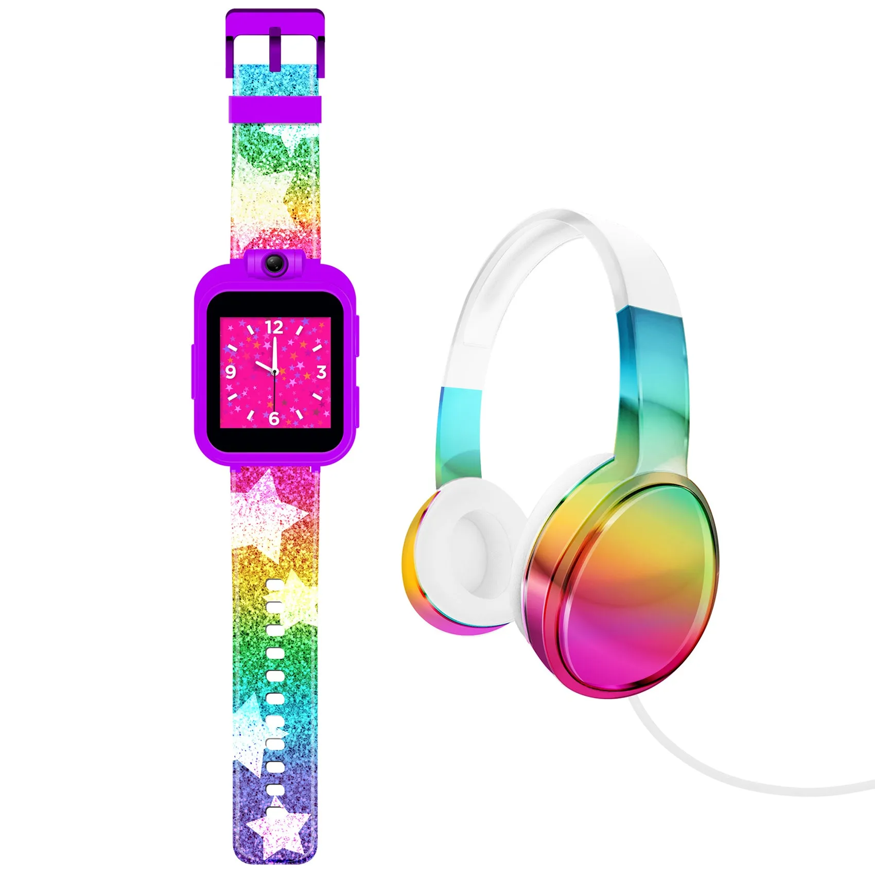 PlayZoom 2 Kids Smartwatch with Headphones: Rainbow Star Print