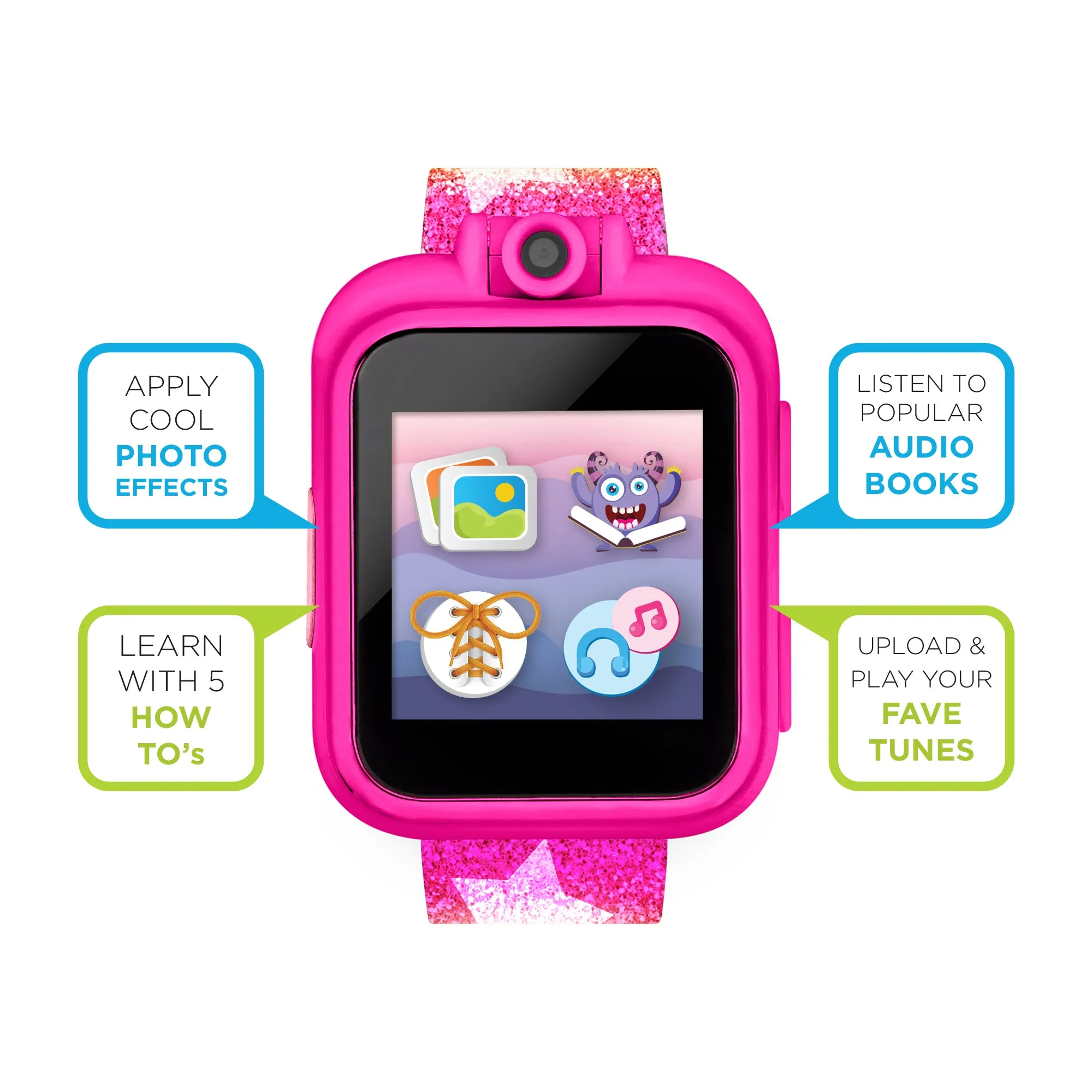 PlayZoom 2 Kids Smartwatch with Headphones: Rainbow Star Print