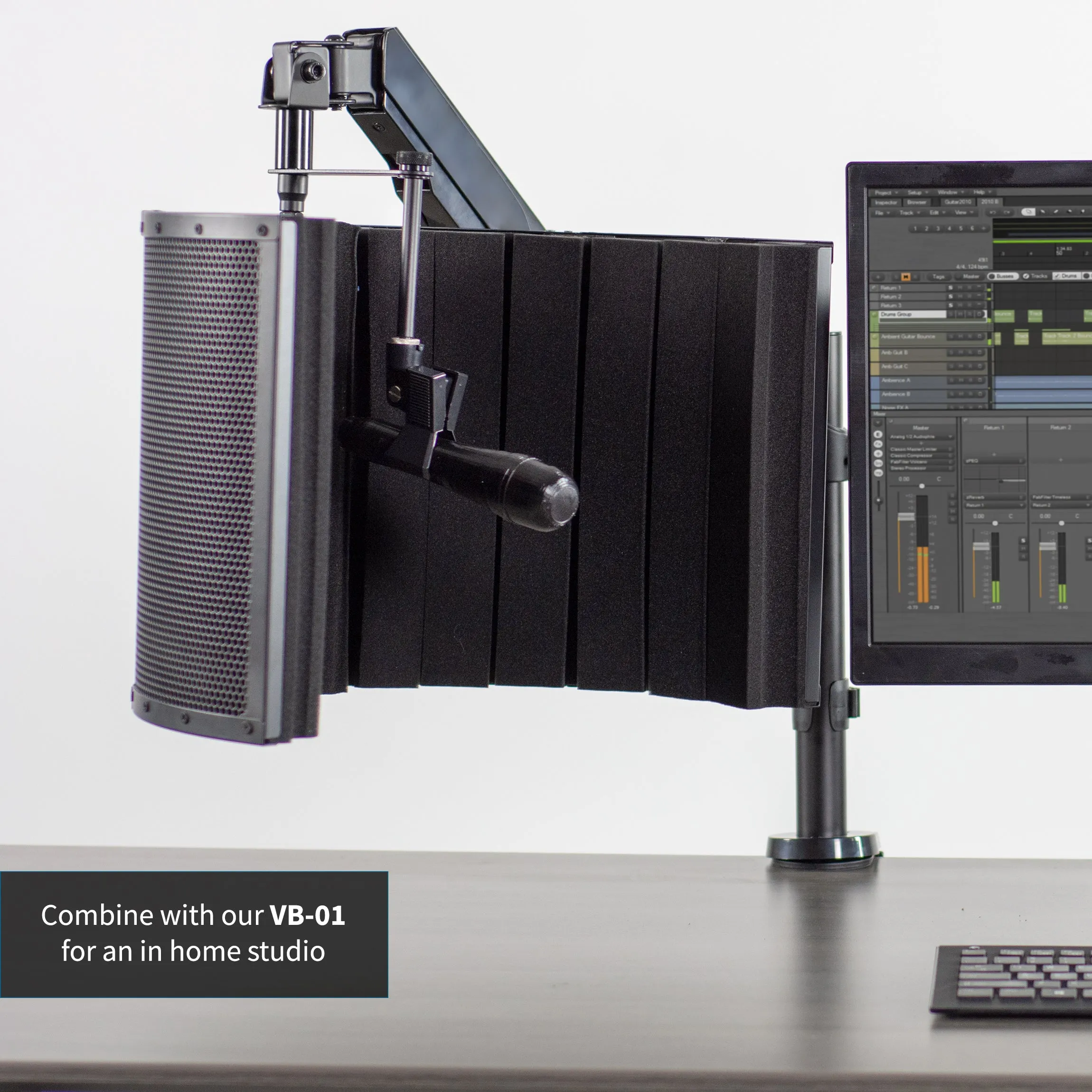 Pneumatic Arm Microphone Desk Mount