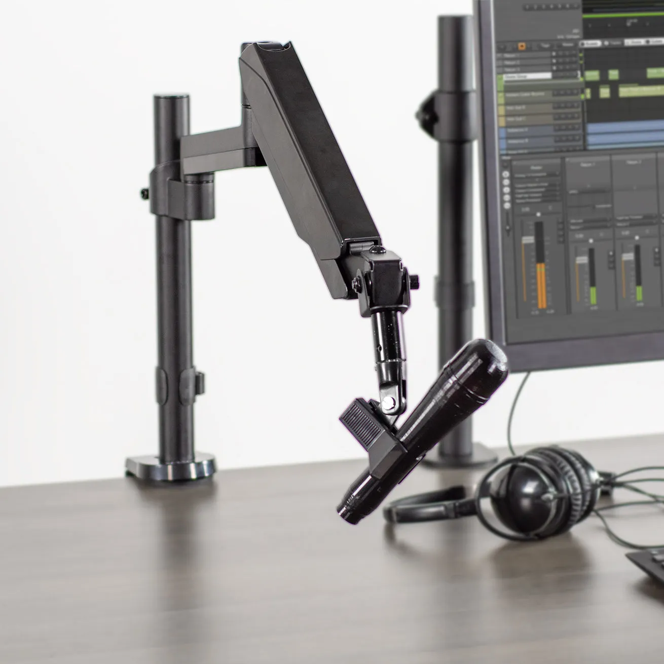 Pneumatic Arm Microphone Desk Mount