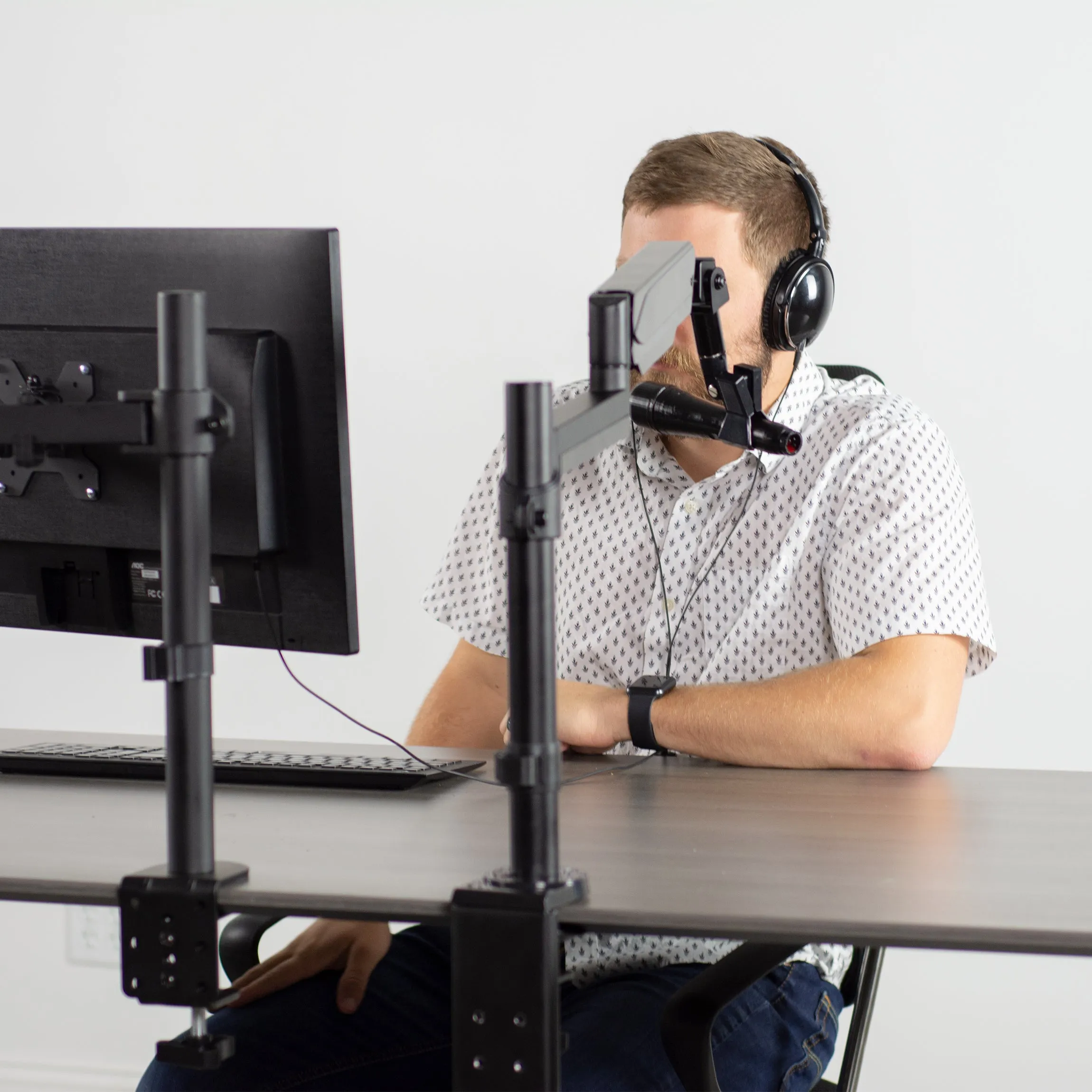 Pneumatic Arm Microphone Desk Mount