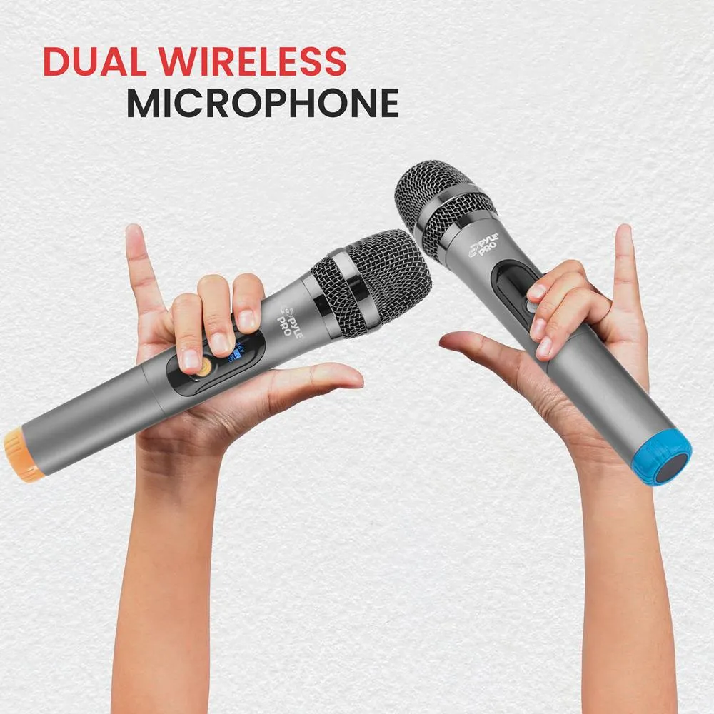 Portable Wireless Bt Streaming Loudspeaker With Touch Screen And Wireless Microphone, With Wheels And Handle Bar, Supports Usb/ Sd/ Mmc/ Pc/ Tv / Mp3 / Mobile Phone, Etc.