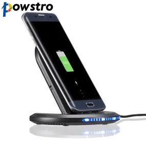 Powstro Quick Charge QI Wireless Charging Stand 10W For Samsung NOKIA HTC Google LG For iphone 8 Plus X Phone Charger Adapter