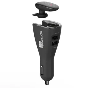 Promate Aria 2 Bluetooth Headset with USB 2A Car Charger