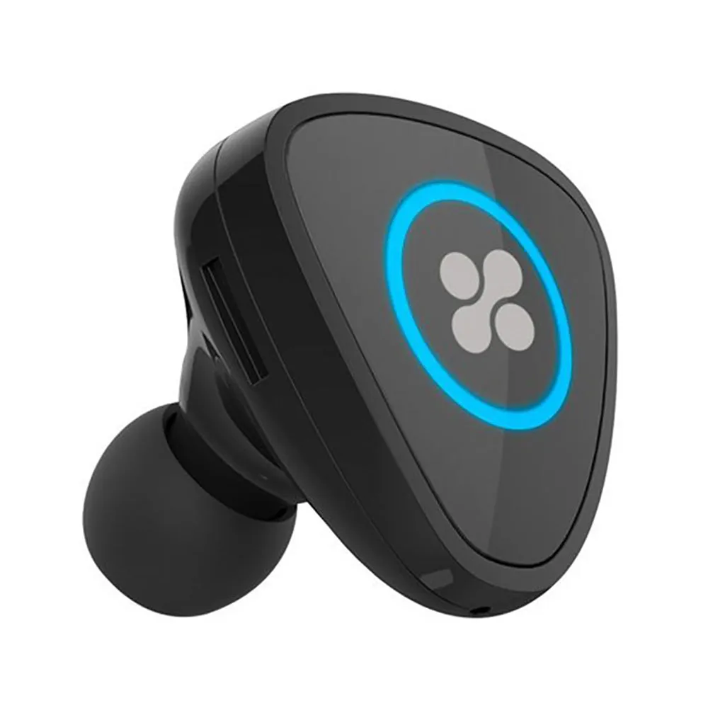 Promate Aria Bluetooth Headset with Wireless Charging and USB 2A Car Charger