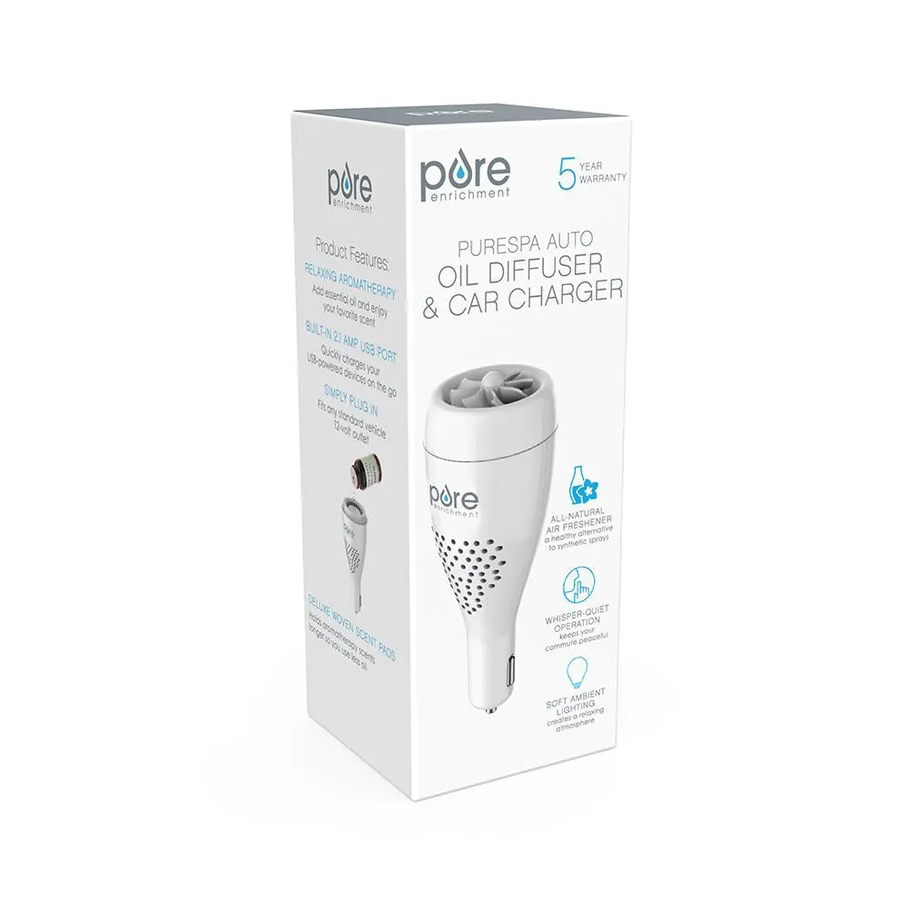 PureSpa™ Auto Oil Diffuser & Car Charger