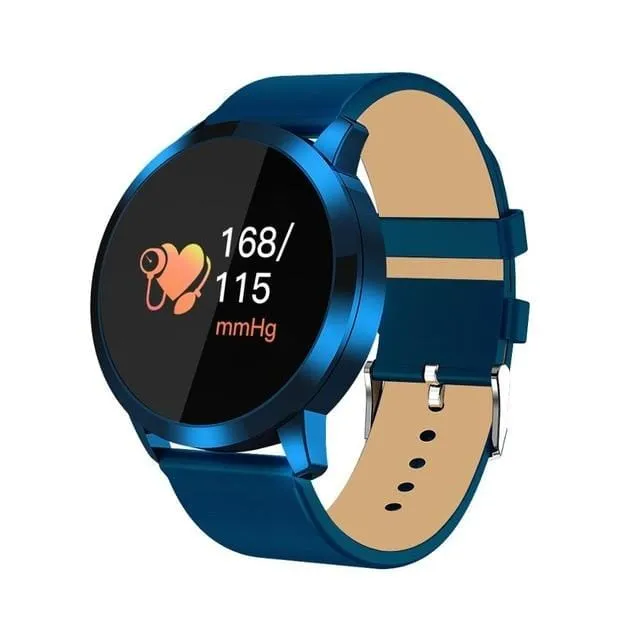 Q8 Smartwatch OLED Color Screen Fitness Tracker Heart Rate Blood Pressure Oxygen