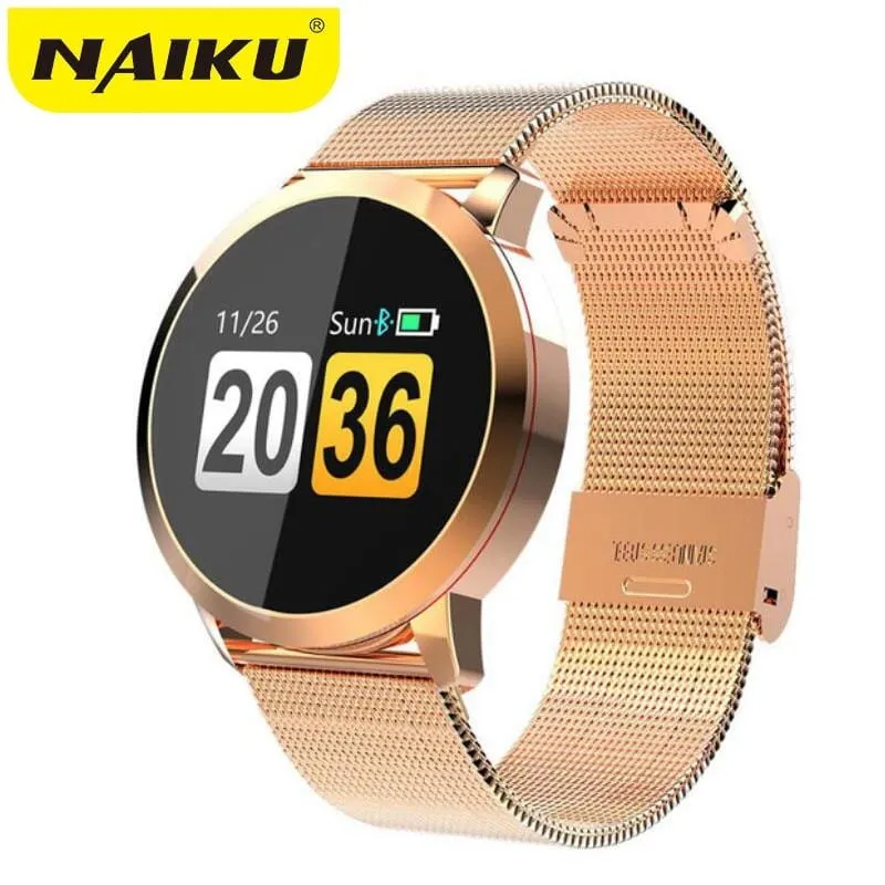 Q8 Smartwatch OLED Color Screen Fitness Tracker Heart Rate Blood Pressure Oxygen