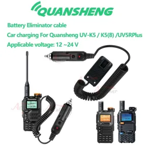 Quansheng UV-K5 UV-k5(8) UV-5R PLUS Battery Eliminator Walkie Talkie Car Charger 12V/24v Universal Two Way Radio BAOFENG UV5R