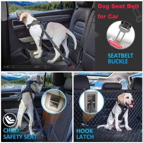 QUMY Dog Seat Belt Car Harness for Dogs Adjustable