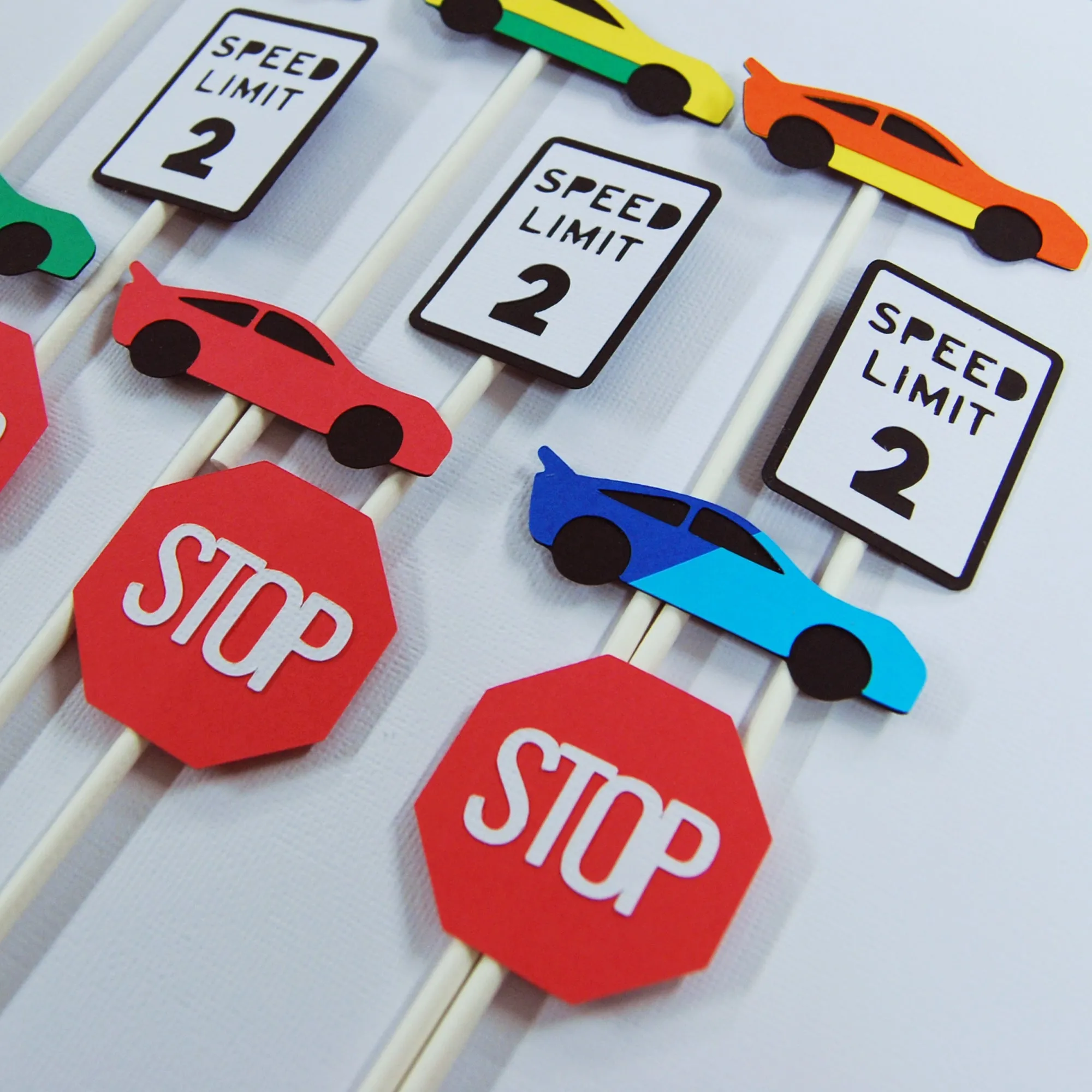 Race Car Cupcake Toppers