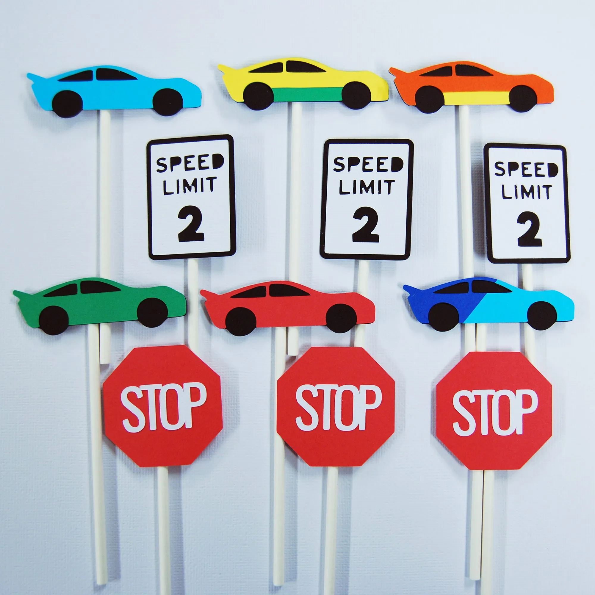 Race Car Cupcake Toppers