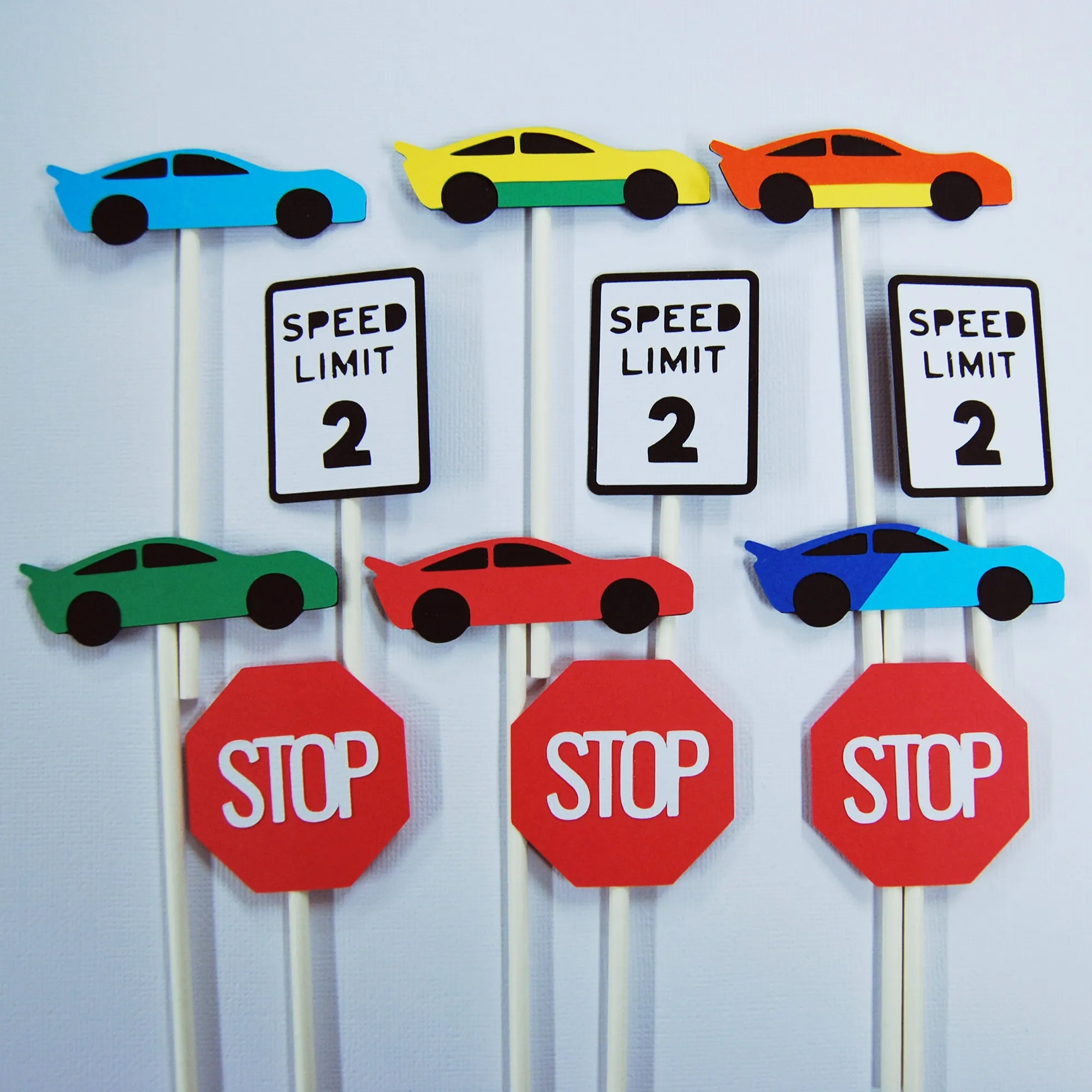 Race Car Cupcake Toppers