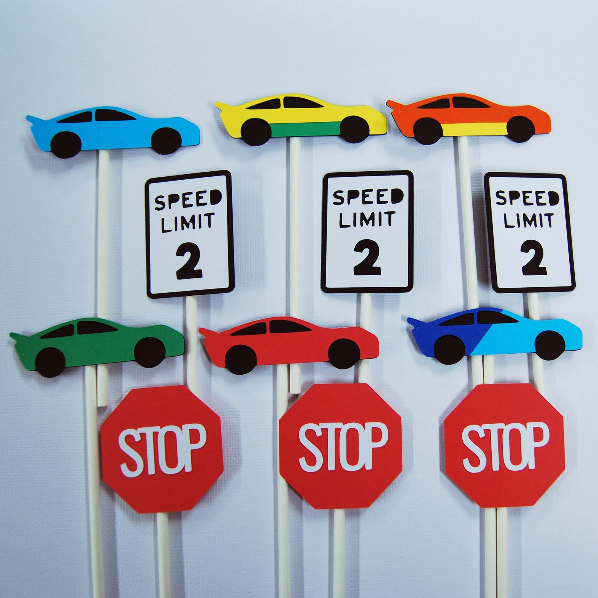 Race Car Cupcake Toppers