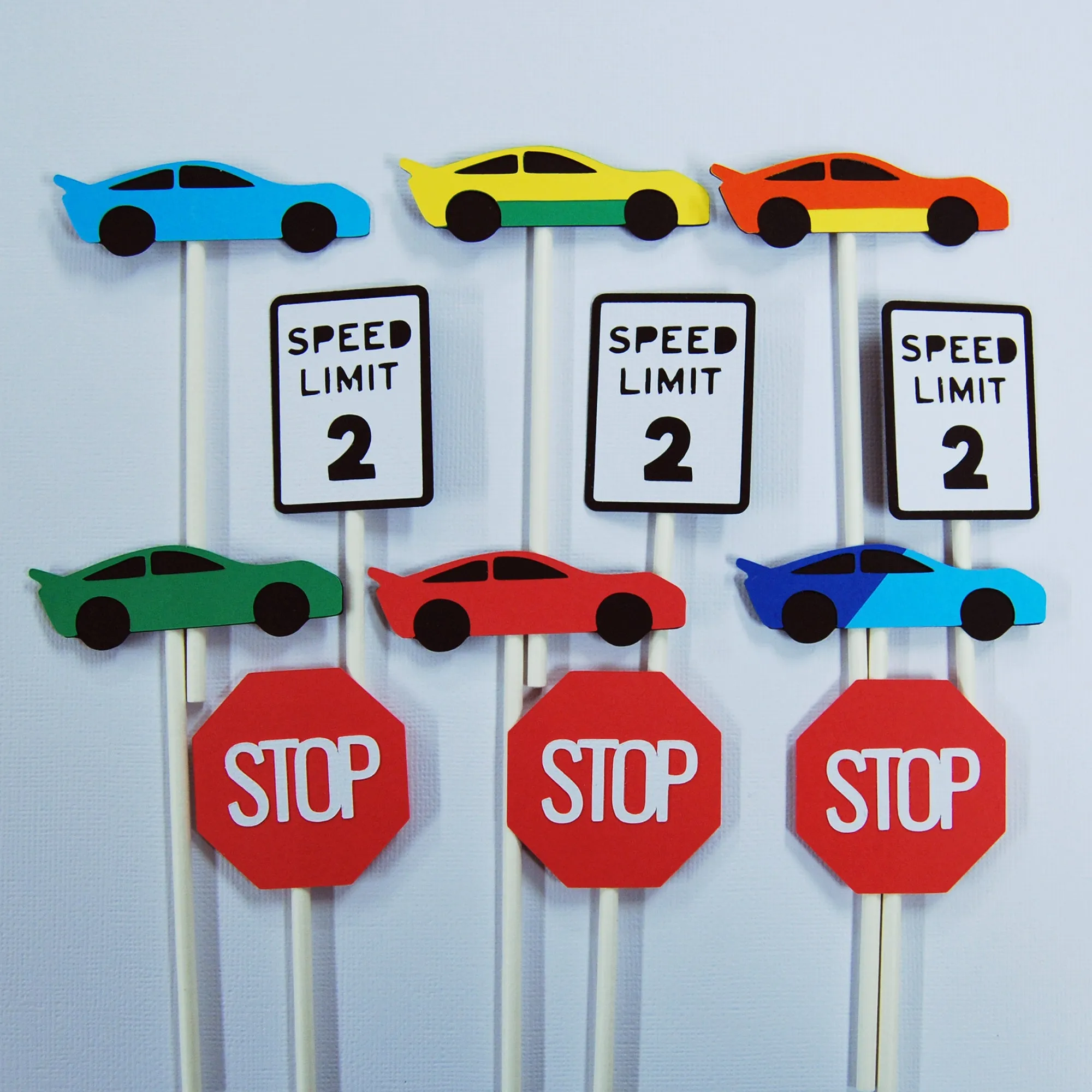 Race Car Cupcake Toppers