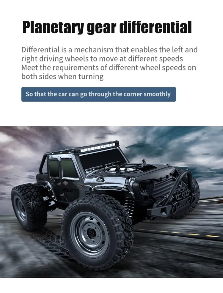 Radio Controlled Truck Off Road 4x4 38km/h High Speed 2.4GHz Remote Control  Model with LED