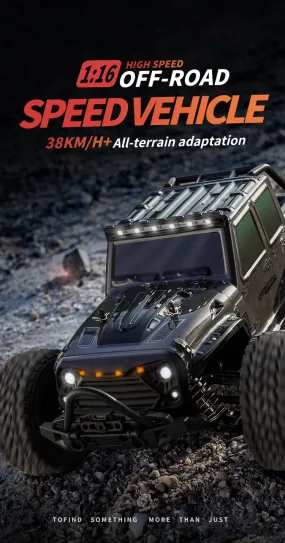 Radio Controlled Truck Off Road 4x4 38km/h High Speed 2.4GHz Remote Control  Model with LED