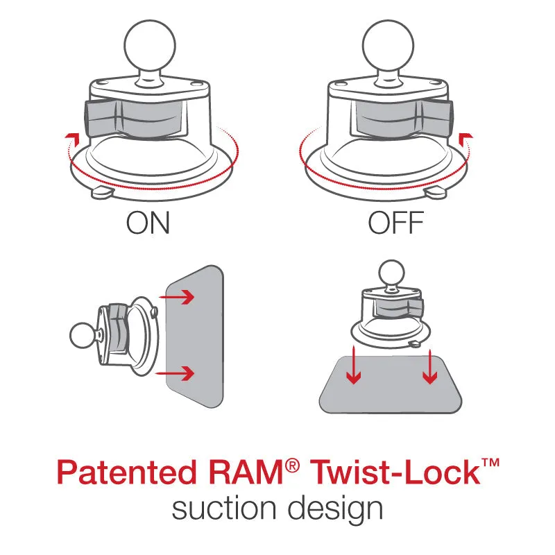 RAM® Quick-Grip™ Suction Cup Mount for for iPhone 12 Series   MagSafe