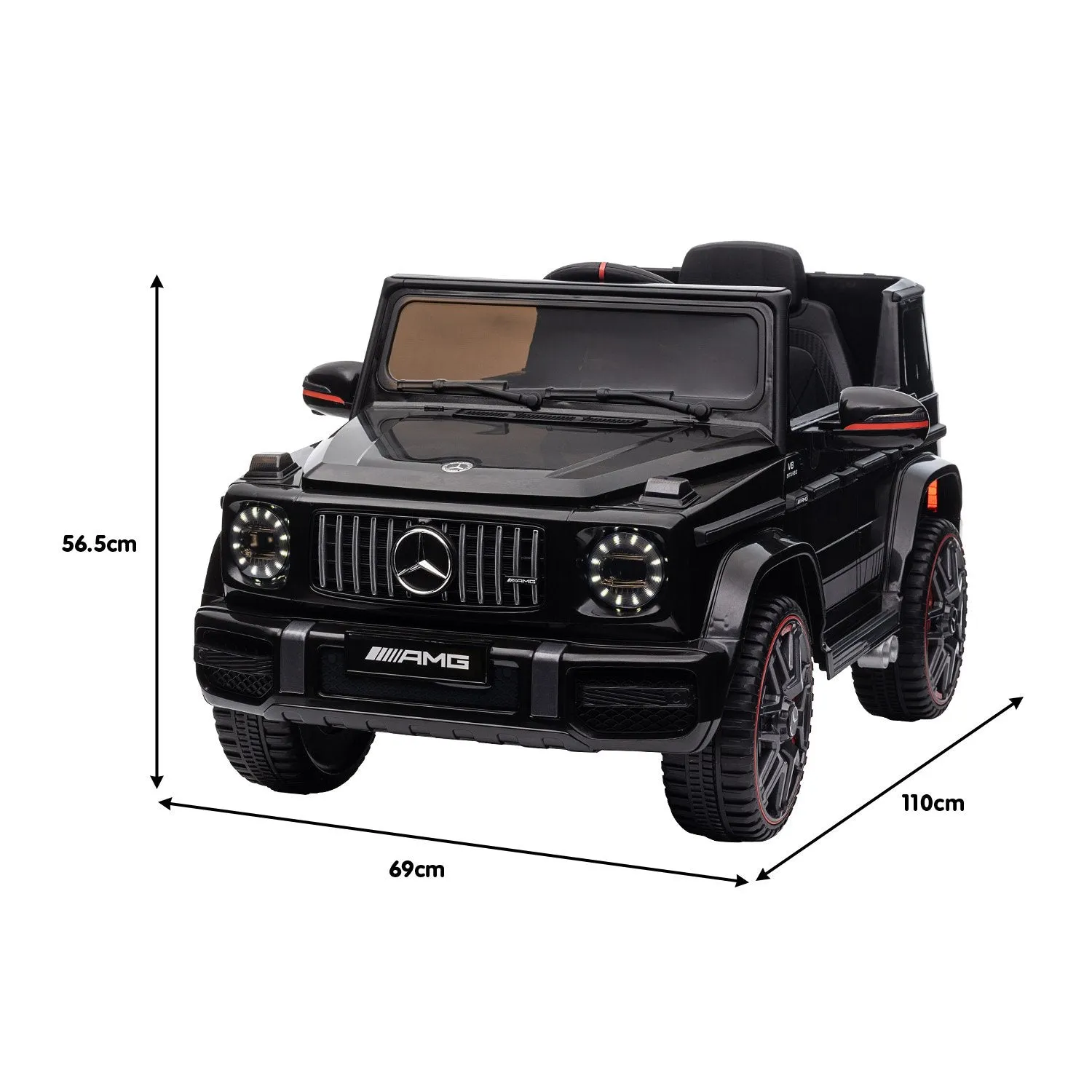 Rechargeable Mercedes AMG G63 Kids Electric Ride On Car - Black