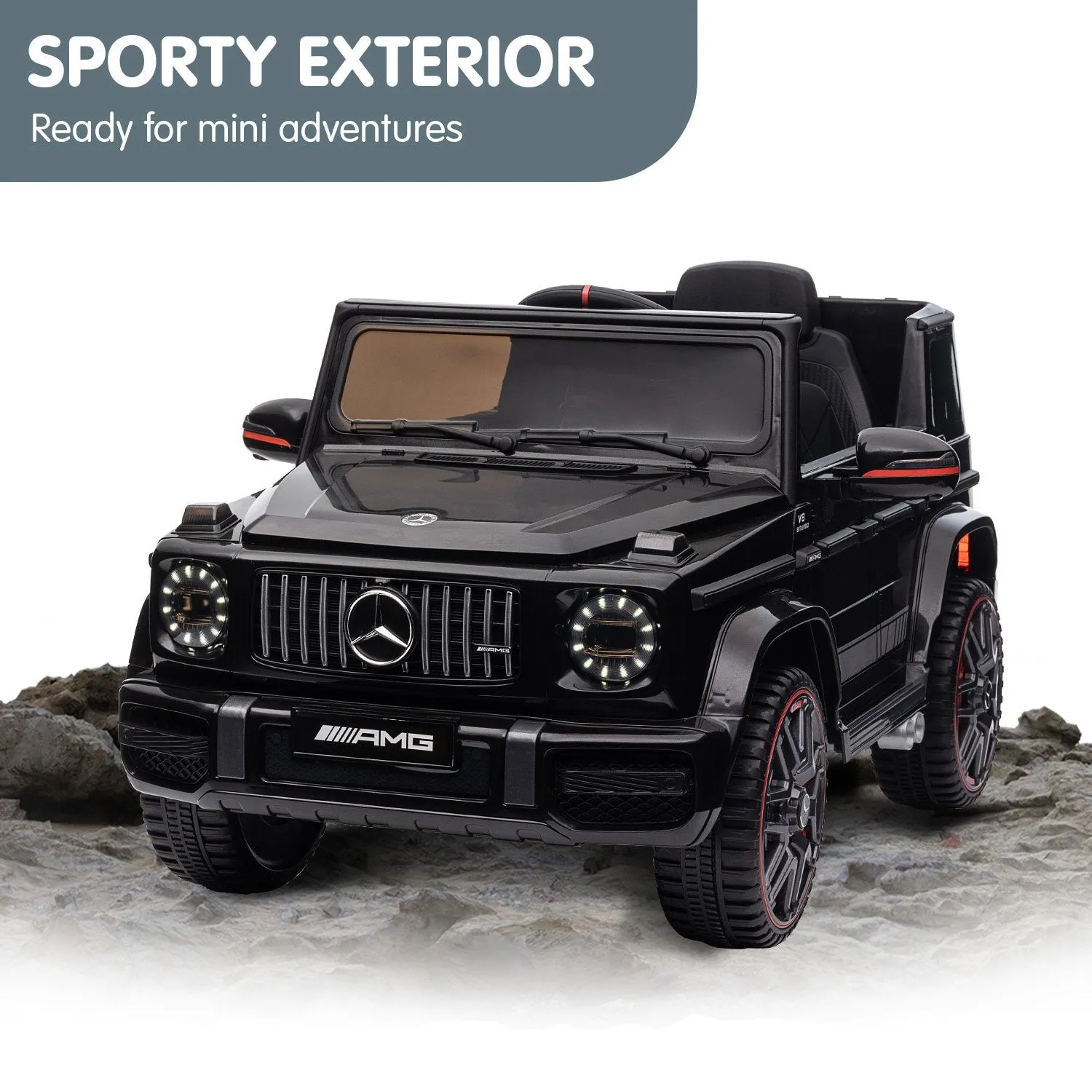 Rechargeable Mercedes AMG G63 Kids Electric Ride On Car - Black