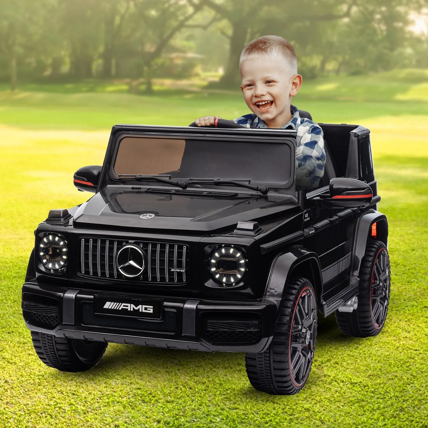 Rechargeable Mercedes AMG G63 Kids Electric Ride On Car - Black