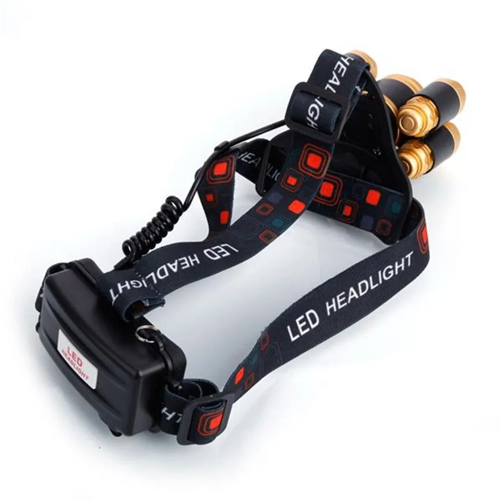 REDCOLOURFUL 90 Degree Adjustable Rechargeable Headlamp Flashlight Black