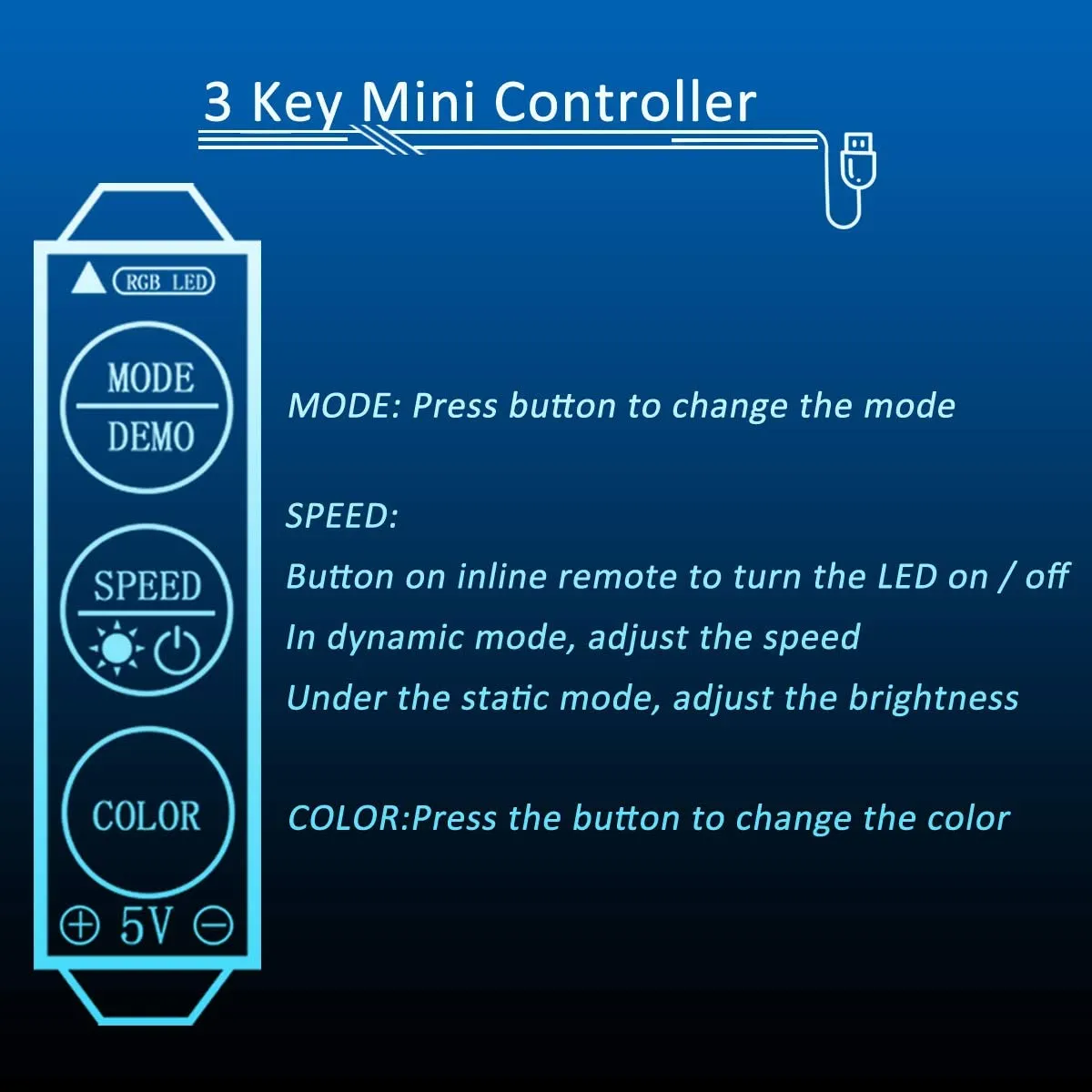 RGB Led Strip Lights SMD2835 USB TV Backlight DC5V Flexible Ribbon Tape Holiday Decorative Luces Lamps NightWith 3key Controller