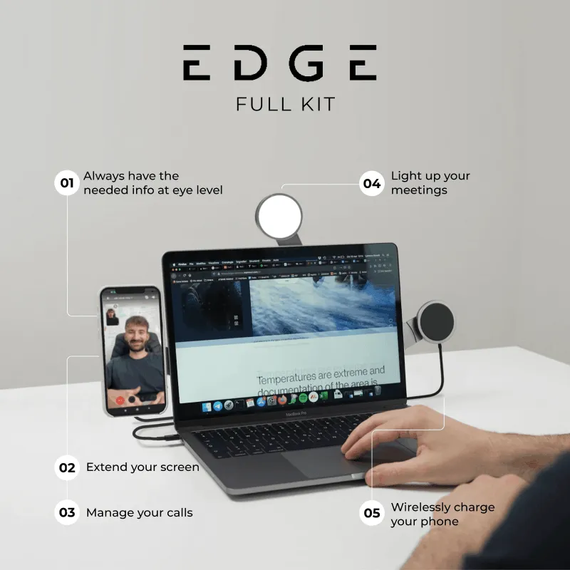 RollingSquare EDGE Full Modular Work From Home Kit Wireless Charging