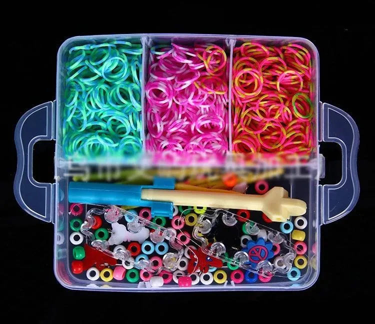 Rubber Band Bracelet Kit: Creative DIY Craft Set for Girls - Silicone Bands & Weaving Tools