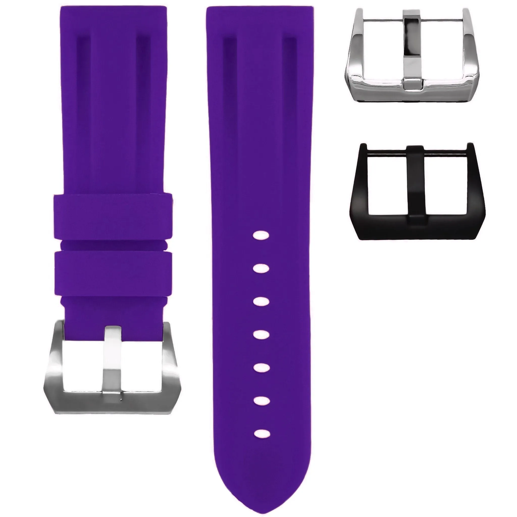 RUBBER STRAP FOR BREITLING BENTLEY MOTORS T - ROYAL PURPLE