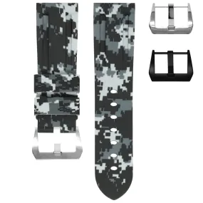 RUBBER STRAP FOR BREITLING CHRONOLINER - SNOW DIGI CAMO