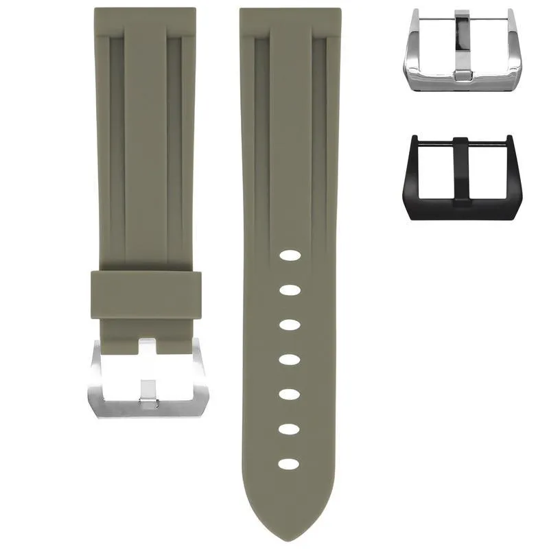 RUBBER STRAP FOR BREITLING COLT - HURRICANE GREY