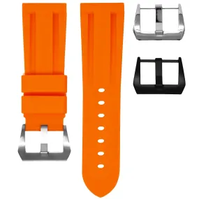 RUBBER STRAP FOR BREITLING PROFESSIONAL - TANGERINE