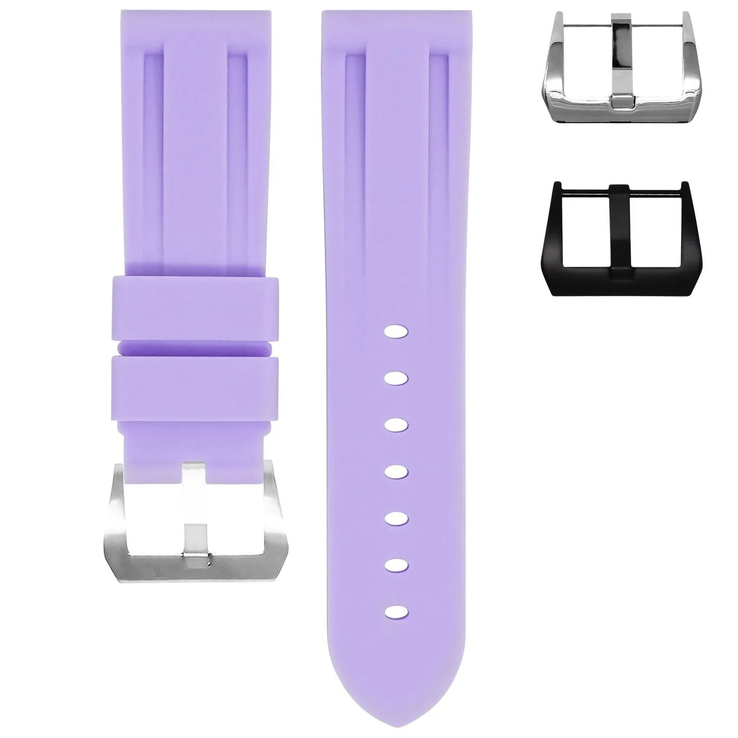 RUBBER STRAP FOR BREITLING SUPEROCEAN HERITAGE -  LAVENDER