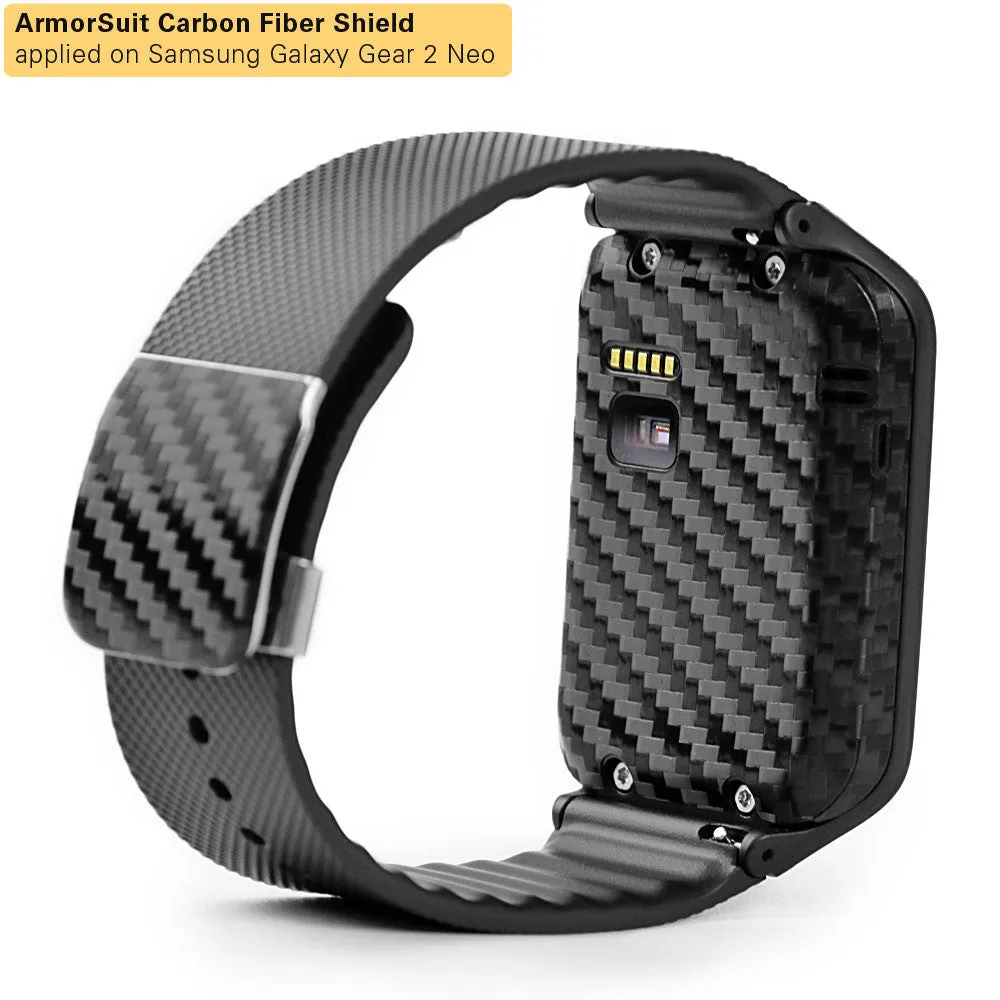 Samsung Galaxy Gear 2 Neo Screen Protector   Black Carbon Fiber Film Protector