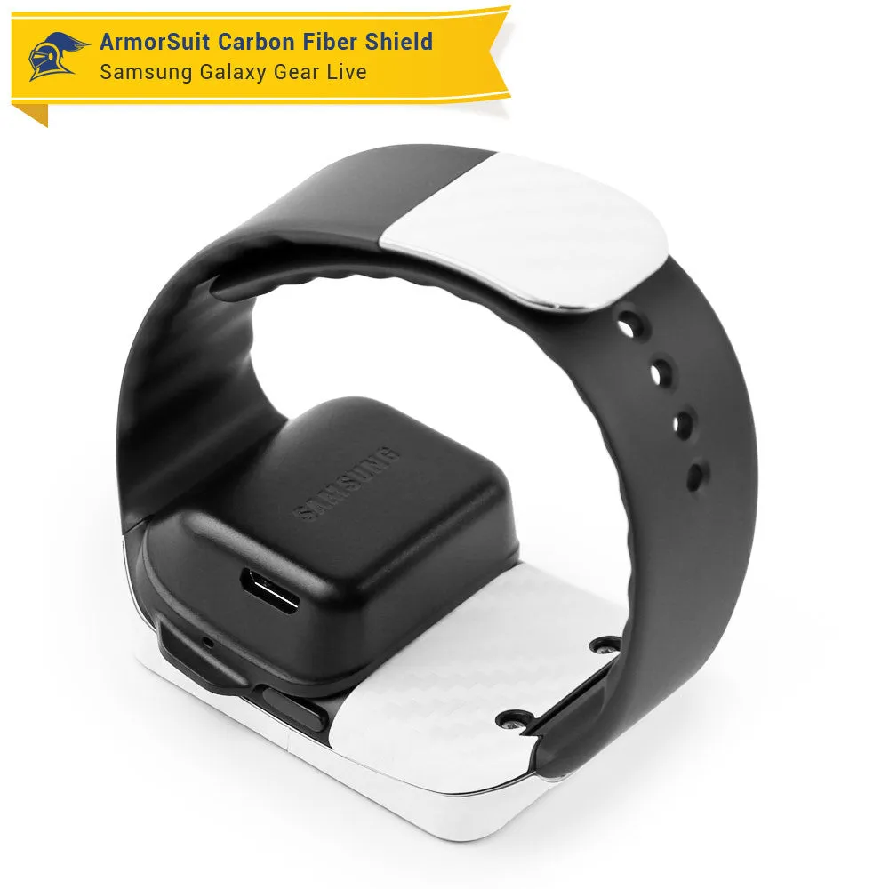 Samsung Galaxy Gear Live Screen Protector   White Carbon Fiber Film Protector